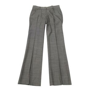 Theory Demitria Houndstooth Flare Pants in Black Wool